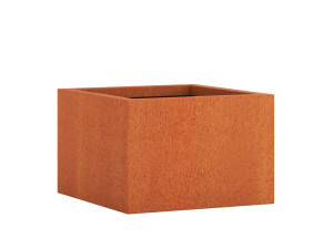 Metall-Pflanzkübel Corten für den Garten 45x45x30 cm