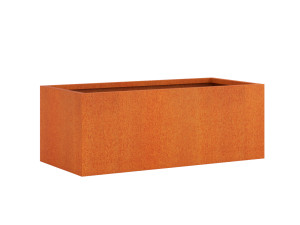 Metall-Gartenpflanzgefäß Corten 60x120x45 cm