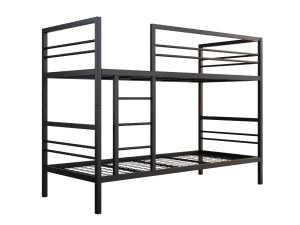 Metall-Etagenbett Hostel Solid - schwarz matt