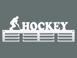Medaillenhalter Hockey 40 cm - weiß matt