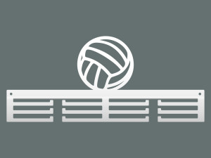 Medaillenhalter Volleyball 40 cm - weiß matt