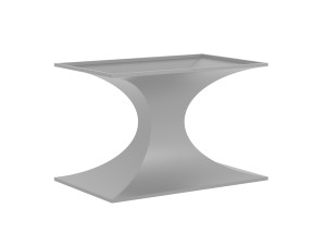Metall-Tischbein Klepsydra M - silber