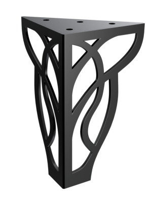Möbelfuß Louis 15 cm - schwarz matt