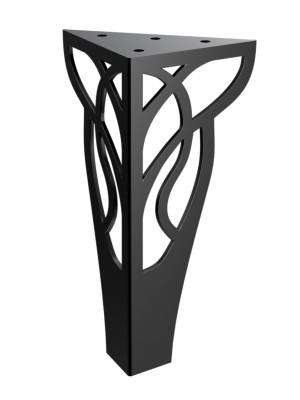 Schrankfuß Louis 20 cm - schwarz matt