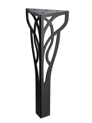 Möbelfuß Louis 30 cm - schwarz matt