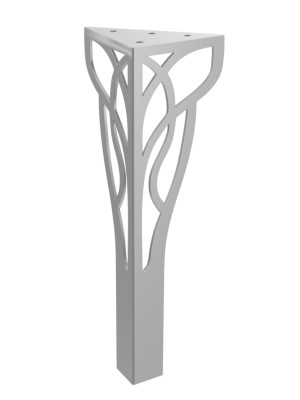 Möbelfuß Louis 30 cm - silber