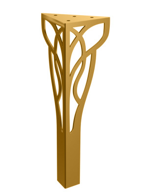 Möbelfuß Louis 30 cm - gold