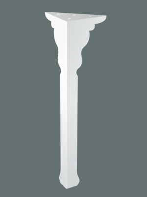 Tischbein Palace 40 cm - weiß matt