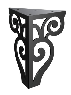 Möbelfuß Sara 15 cm - schwarz matt