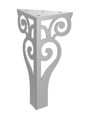 Möbelfuß Sara 20 cm - silber