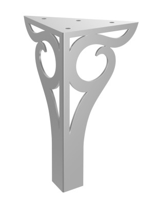 Möbelfuß Gian 20 cm - silber