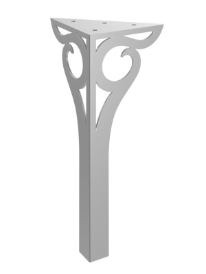 Möbelfuß Gian 30 cm - silber