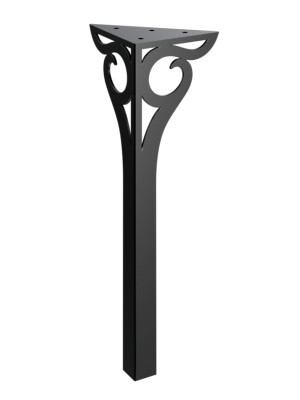 Tischbein Gian 40 cm - schwarz matt
