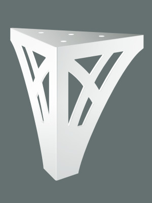 Möbelfuß Tracery 15 cm - weiß matt