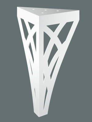 Möbelbein Tracery 30 cm - weiß matt