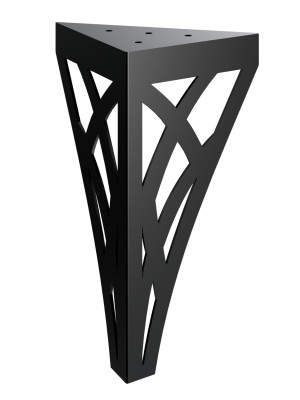 Möbelbein Tracery 30 cm - schwarz matt