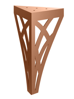 Möbelbein Tracery 30 cm - kupfer