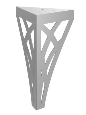 Möbelbein Tracery 30 cm - silber