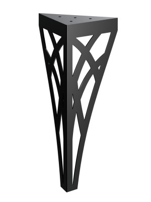 Tischbein Tracery 40 cm - schwarz matt