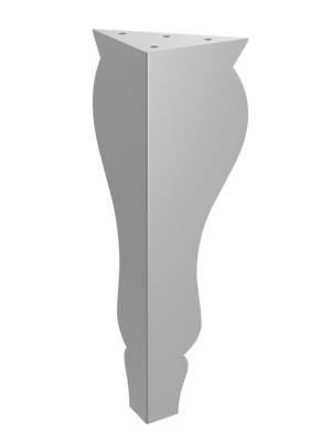 Möbelfuß Henry 30 cm - silber