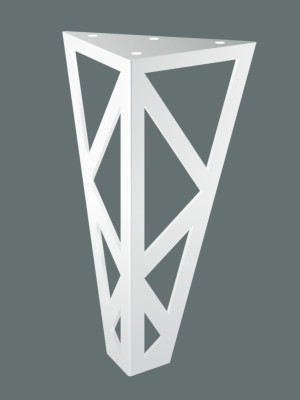 Bein für Schrank Polygon 20 cm - weiß matt
