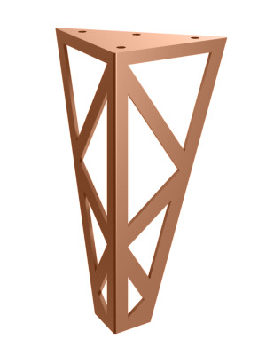Bein für Schrank Polygon 20 cm - kupfer