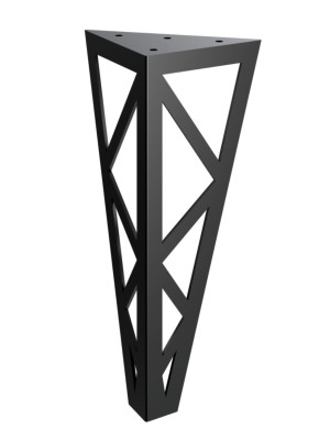 Möbelfuß Polygon 30 cm - schwarz matt