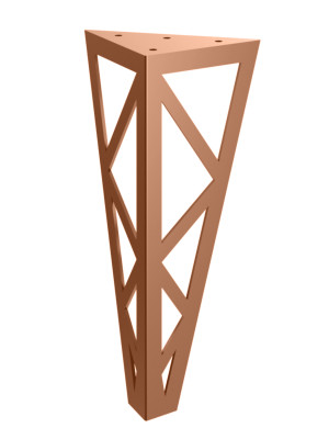 Möbelfuß Polygon 30 cm - kupfer