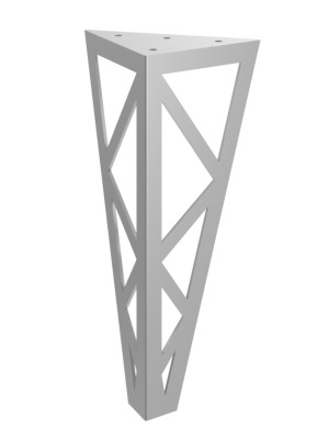 Möbelfuß Polygon 30 cm - silber