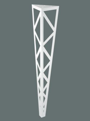 Tischbein Polygon 72 cm - weiß matt