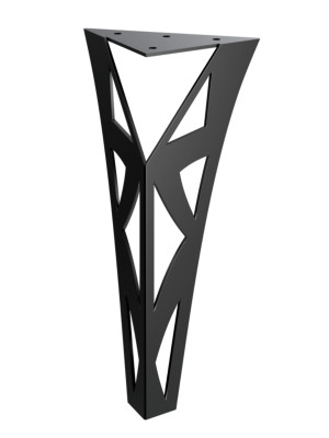 Möbelfuss Lobster 30 cm - schwarz matt