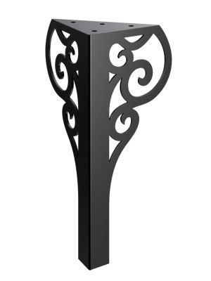 Möbelfuß Royal 30 cm - schwarz matt