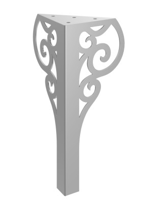 Möbelfuß Royal 30 cm - silber