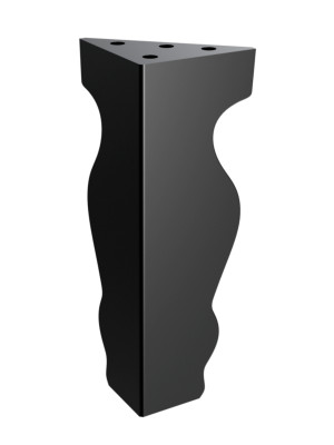 Möbelfuß Charlotte 15 cm - schwarz matt