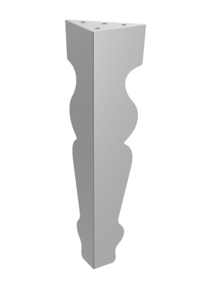 Möbelfuß Charlotte 30 cm - silber