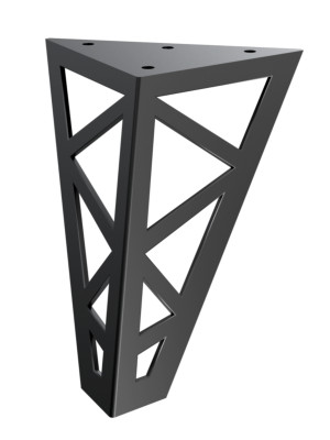 Möbelfuß Focus 15 cm - schwarz matt