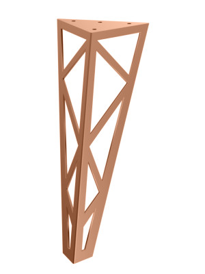 Möbelfuß Focus 30 cm - kupfer