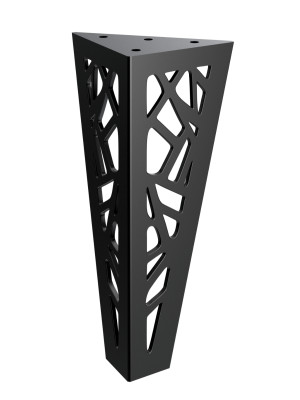 Roller-Schranksockel 20 cm - schwarz matt
