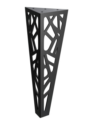 Möbelfuß Roller 30 cm - schwarz matt