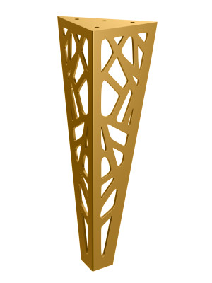 Möbelfuß Roller 30 cm - gold