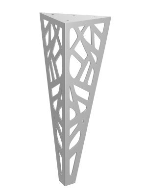 Tischbein Roller 40 cm - silber