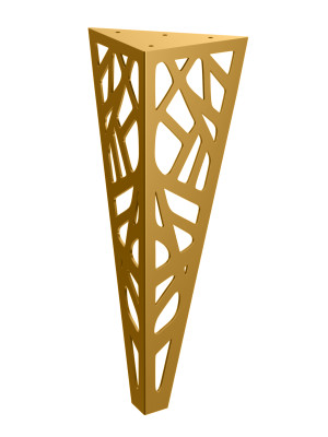 Tischbein Roller 40 cm - gold