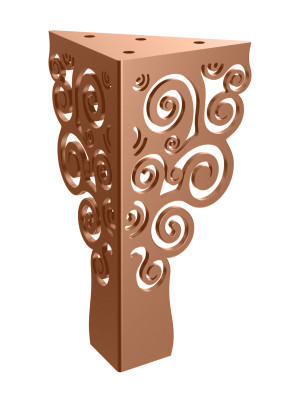 Möbelfuß Flores 15 cm - kupfer