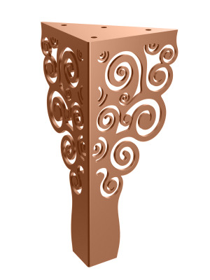 Möbelfuß Flores 20 cm - kupfer