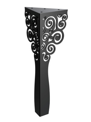 Möbelfuß Flores 30 cm - schwarz matt