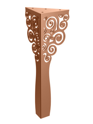 Möbelfuß Flores 30 cm - kupfer
