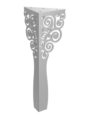 Möbelfuß Flores 30 cm - silber