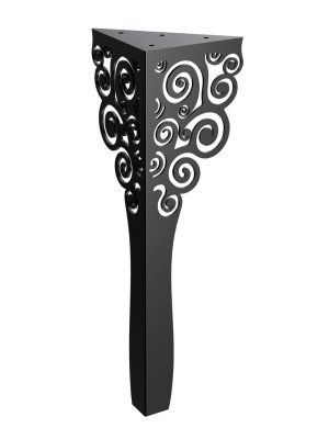 Tischbein Flores 40 cm - schwarz matt