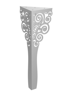 Tischbein Flores 40 cm - silber