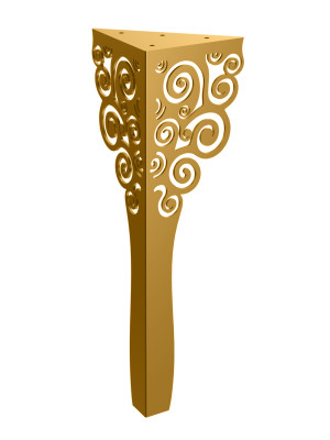 Tischbein Flores 40 cm - gold